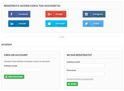 accedi al negozio freccette online