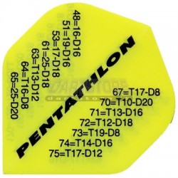Alette per freccette PenTathlon - Giallo fluo con chiusure Pentathlon