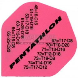 Alette per freccette PenTathlon - Rosa fluo con chiusure Pentathlon