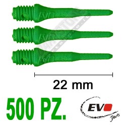 punte in plastica per freccette soft darts Evo Originali - 500 pz. - Verdi Evolution