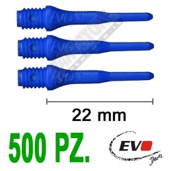 punte in plastica per freccette soft darts Evo Originali - 500 pz. - Blu Evolution