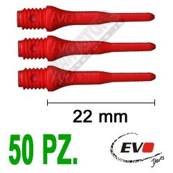 punte in plastica per freccette soft darts Evo Originali - 50 pz. - Rosse Evolution