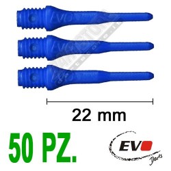 punte in plastica per freccette soft darts Evo Originali - 50 pz. - Blu Evolution