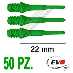punte in plastica per freccette soft darts Evo Originali - 50 pz. - Verdi Evolution