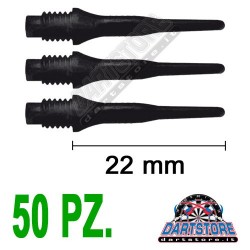 punte in plastica per freccette soft darts Evo Replica - 50 pz. - Nere DartStore.it
