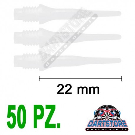 punte in plastica per freccette soft darts Evo Replica - 50 pz. - Bianche DartStore.it