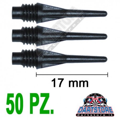 punte in plastica per freccette soft darts Micro - 50 pz. - Nere DartStore.it