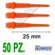 punte in plastica per freccette soft darts Pro Tips - 50 pz. - Arancio Harrows Darts