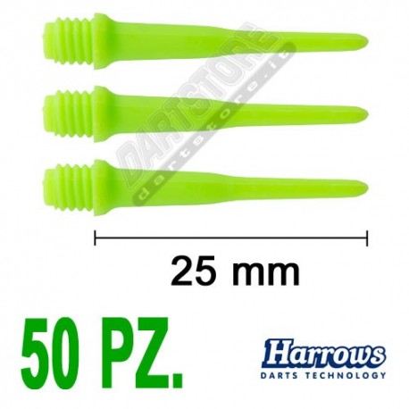 punte in plastica per freccette soft darts Pro Tips - 50 pz. - Verdi Harrows Darts