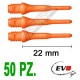 punte in plastica per freccette soft darts Evo Originali - 50 pz. - Arancio Evolution