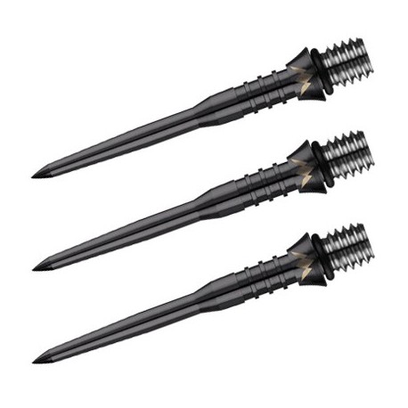 punte convertibili per freccette soft darts Titan Pro TI Grooved Nere - 30 mm Mission Darts