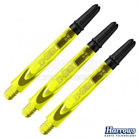 Astine per freccette Nylon Carbon 360 - MEDI - Gialli Harrows Darts