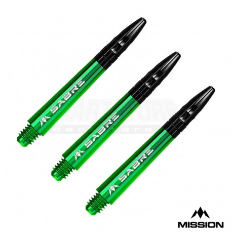 Astine per freccette Nylon Sabre - MIDI - Verdi Mission Darts