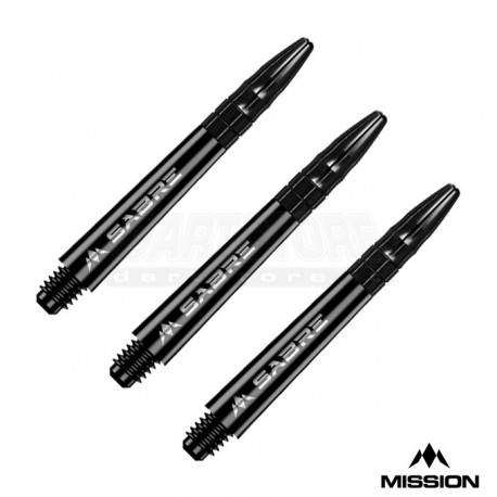 Astine per freccette Nylon Sabre - MIDI - Neri Mission Darts
