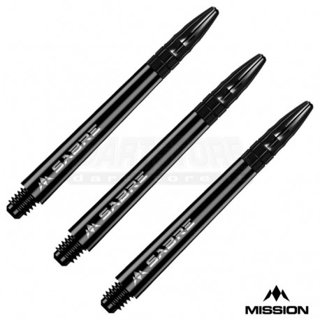 Astine per freccette Nylon Sabre - MEDI - Neri Mission Darts