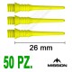 punte in plastica per freccette soft darts Titan Pro - 50 pz. - Gialle fluo Mission Darts