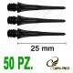 punte in plastica per freccette soft darts Fit Point Plus - 50 pz. - Nere Cosmo Darts
