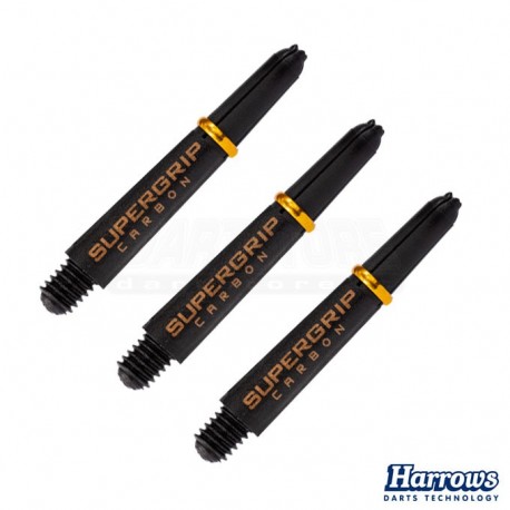 Astine per freccette Carbon Supergrip - CORTI - Oro Harrows Darts