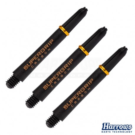 Astine per freccette Carbon Supergrip - MIDI - Oro Harrows Darts