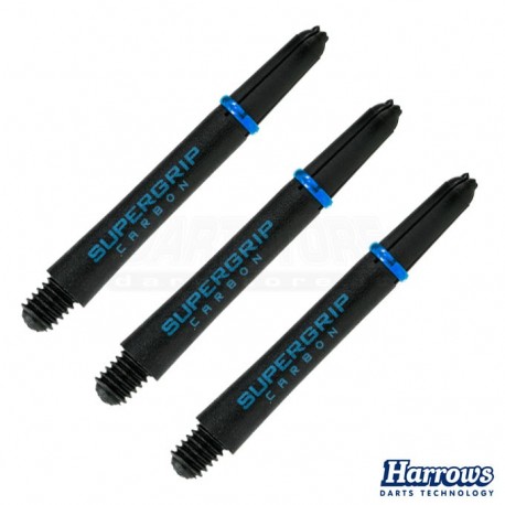 Astine per freccette Carbon Supergrip - MIDI - Blu Harrows Darts