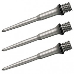 punte convertibili per freccette soft darts Titan Pro Ripple Argento - 30 mm Mission Darts