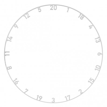 Accessori per bersagli freccette Anello dei numeri - Bianco Bull's Darts