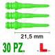 punte in plastica per freccette soft darts Premium Lippoint CORTE - 30 pz. - Verdi fluo L-Style