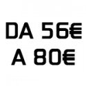 Da 56 € fino 80 €